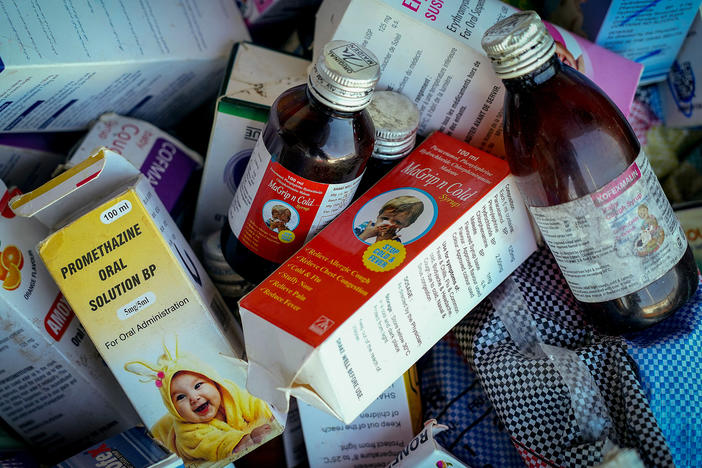 These cough syrups were collected in Banjul, the capital of Ghana, on October 6, 2022.