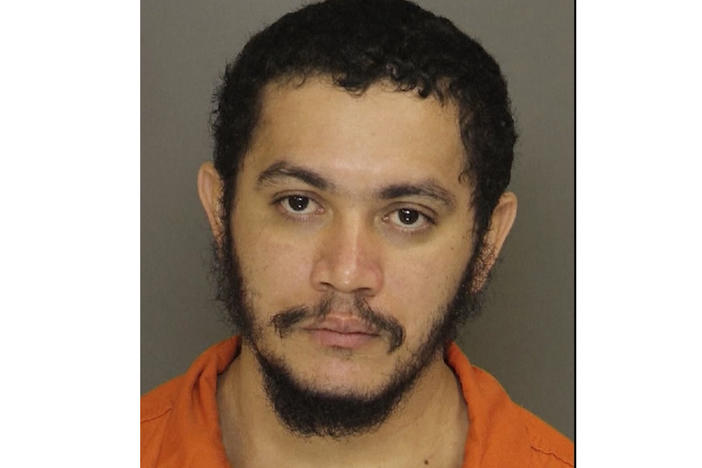 This photo provided by the Chester County Prison shows Danelo Cavalcante. Cavalcante, convicted this month of fatally stabbing his girlfriend escaped Thursday, Aug. 31, 2023 from the suburban Philadelphia prison and prosecutors say he is also wanted in his native Brazil in a separate slaying. (Chester County Prison via AP)