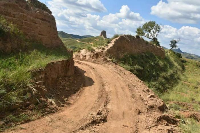 Chinese authorities released this image of damage done to the Great Wall in Shanxi province.