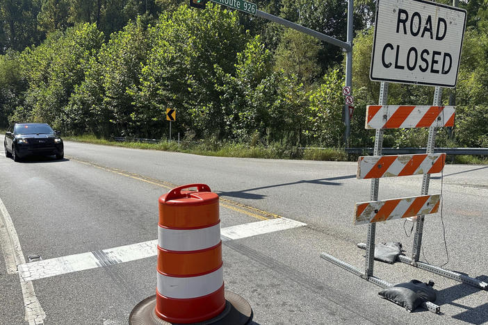 Roads are blocked near Chester County Prison in Pennsylvania on Wednesday as authorities continue searching for Danelo Cavalcante, who escaped last week.
