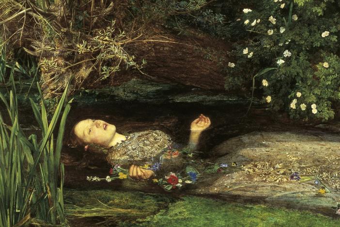 This image shows the painting "Ophelia," by John Everett Millais (1829-1896). Experts say that there's a reason that we're attracted to art and music that depict sadness.