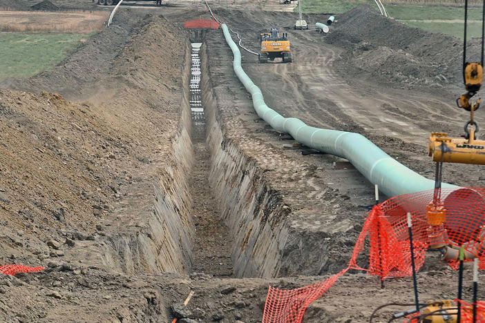Construction continues on the Dakota Access Pipeline in 2016. Federal officials on Friday released a draft environmental review of oil pipeline without a recommendation from five options for the future of the line's controversial river crossing in North Dakota.