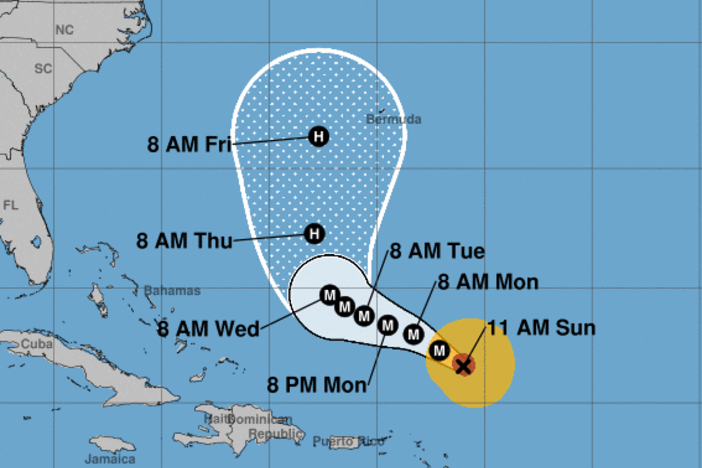 Hurricane Lee is expected to restrengthen in the coming days, the National Hurricane Center said Sunday.