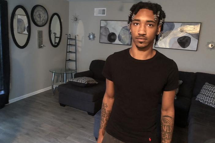 Monterrious Harris, inside his East Memphis, Tenn., home, says he was beaten by the same police unit days before Tyre Nichols was killed in January 2023. "It was like three or four guys. They were all wearing black masks. I remember two of them had big assault rifles."