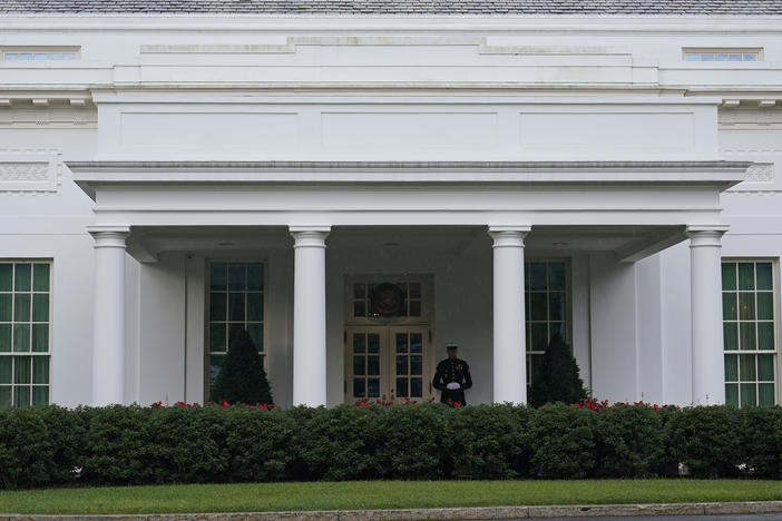 The West Wing of the White House on July 5, 2023. Tech executives are meeting with top Biden administration officials on Tuesday to agree to voluntary measures to reduce risks posed by AI.