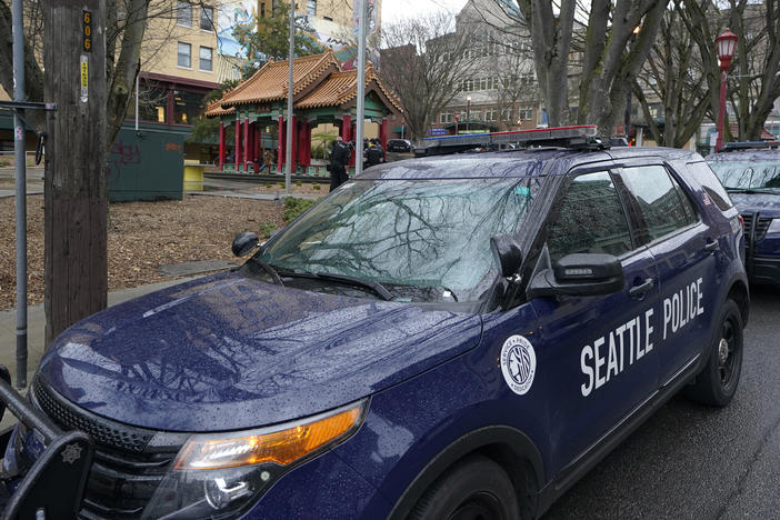 A Seattle Police Department vehicle in 2021.