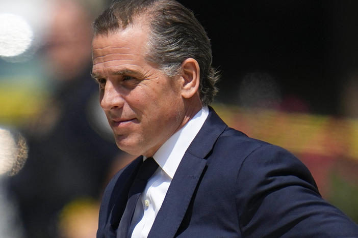 President Biden's son Hunter Biden leaves after a court appearance on July 26 in Wilmington, Del.