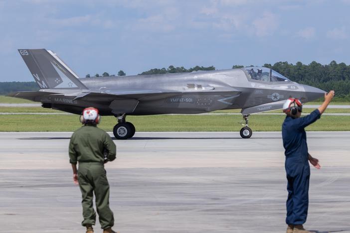 A pilot ejected from an F-35B Lightning II near Charleston, S.C., prompting a search for the advanced fighter jet. The plane is from Marine Fighter Attack Training Squadron 501; an F-35 from the squadron is seen here at Marine Corps Air Station Beaufort, south of Charleston.