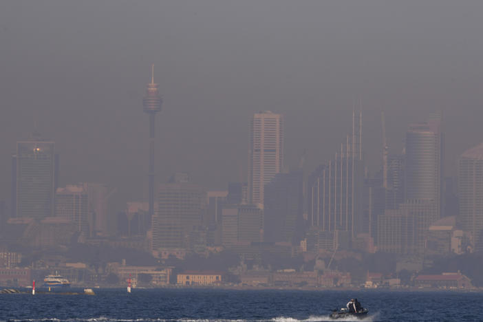 A thick blanket of smoke hangs over parts of the Sydney, Sept. 14, 2023, following New South Wales Rural Fire Service hazard reduction burns in the past week.