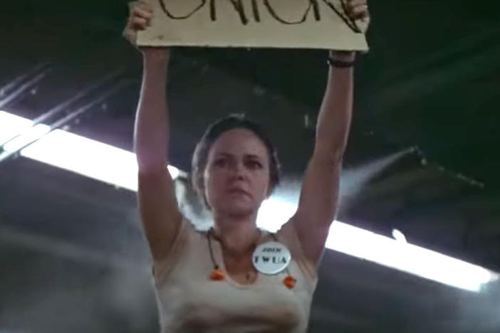 Sally Field plays a cotton mill worker in the 1979 drama <em>Norma Rae.</em>