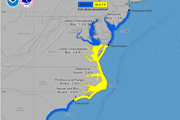 A storm brewing off the southeastern U.S. coast is likely to strengthen over the next day or two as it hits North Carolina, forecasters said, posing flooding and other threats.