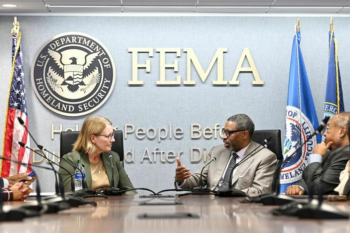FEMA Administrator Deanne Criswell (left) along with NAACP President & CEO Derrick Johnson (right) signed an agreement this week outlining ways in which the two organizations will work together to center equity in disaster preparedness and response efforts.