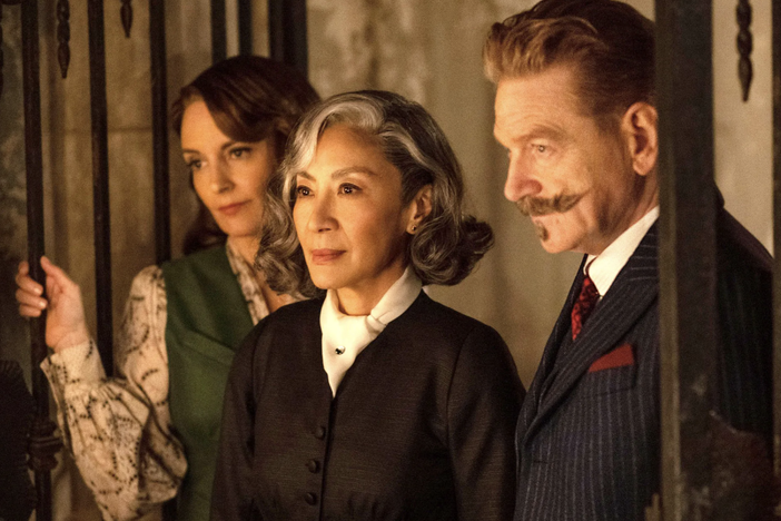 Tina Fey and Michelle Yeoh join Kenneth Branagh in <em>A Haunting in Venice.</em>