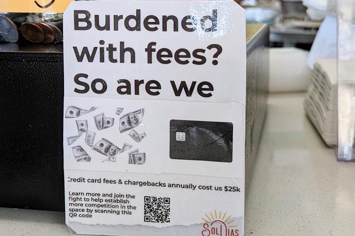 Customers at SolDias ice cream shops in Texas are encouraged to pay with cash instead of credit cards. Owner Victor Garcia is backing a legislative effort that aims to lower credit card processing fees through increased competition.