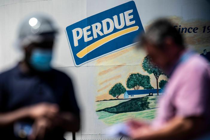 The Perdue Farms chicken and poultry processing factory in Salisbury, Md., pictured on May 2, 2020.