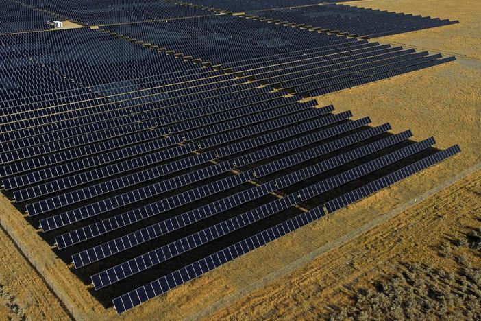 An International Energy Agency report says countries are setting records building solar power projects like AES' Clover Creek solar project in Mona, Utah in 2022.