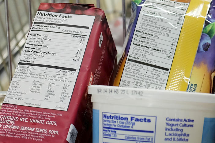Nutrition labels like these, seen in a store in 2014, have helped consumers better understand the contents of the food they buy.