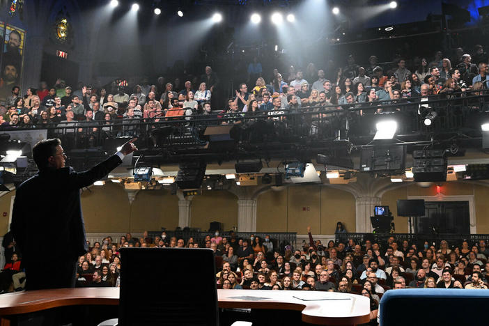 Stephen Colbert returns to new episodes during Monday's <em>Late Show</em> program.