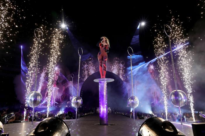 Beyoncé performs onstage during the "RENAISSANCE WORLD TOUR" at SoFi Stadium on September 01, 2023 in Inglewood, California.