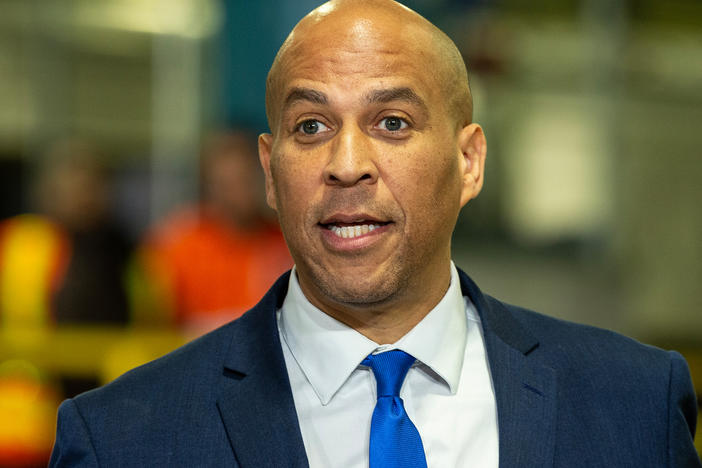 Rep. Dan Goldman (L) and Sen. Cory Booker (R) were both in Israel over the weekend when Hamas attacked. They have since made it back to the U.S.