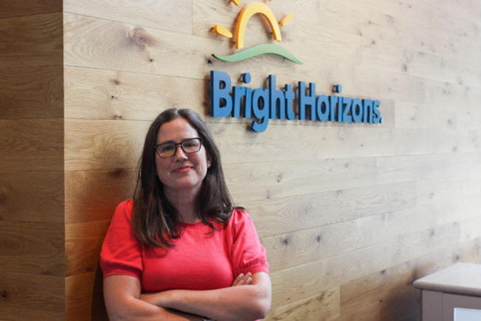 Shannon Vasconcelos works for College Coach, a division of child care operator Bright Horizons that provides college admissions advising as a benefit for employees of client companies.