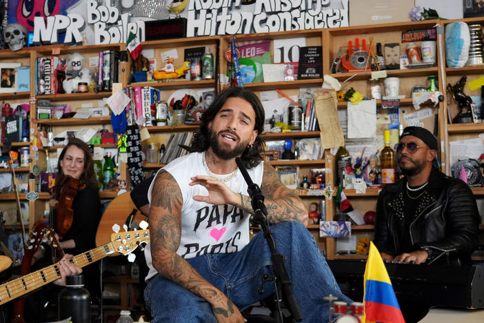 Maluma performs a Tiny Desk concert.