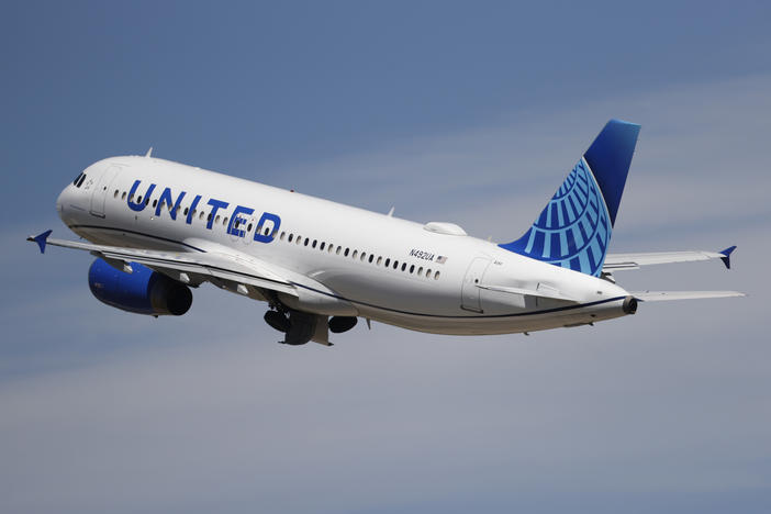A United Airlines jetliner lifts off from a runway at Denver International Airport on June 10, 2020. United says it will start boarding passengers in economy class with window seats first starting next week in an effort to speed up boarding times.