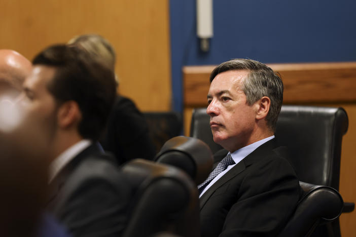 Kenneth Chesebro, a lawyer who worked with then-President Donald Trump's 2020 reelection campaign, appears in a hearing related to the Georgia election interference case on Oct. 10 in Atlanta.