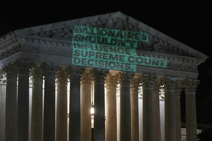 Government watchdog Accountable.US launches a campaign to call for recusals from allegedly conflicted Supreme Court Justices Samuel Alito and Clarence Thomas on Oct. 2, 2023.