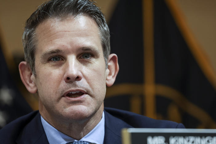 Adam Kinzinger delivers remarks during the fifth hearing by the House Select Committee to Investigate the January 6th Attack, in June 2022.