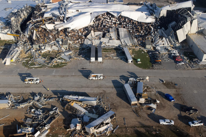 A tornado damaged a Pfizer pharmaceutical plant in Rocky Mount, N.C., in July. The facility makes almost 25% of Pfizer's sterile injectable medicines used in the U.S.