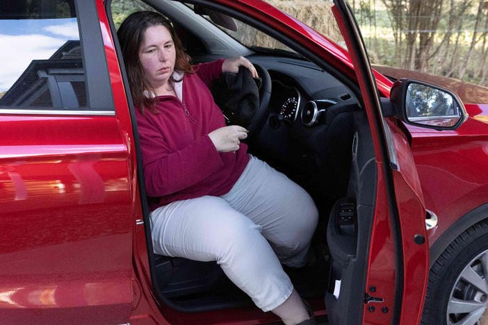 Erin Patterson was arrested and charged with multiple murders on Thursday. She is seen here arriving at her home in Leongatha, Victoria, in August.