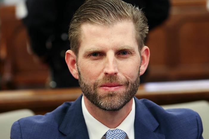 Eric Trump, son of former President Donald Trump, attends the fraud trial of the Trump Organization in New York City on Nov. 2, 2023.