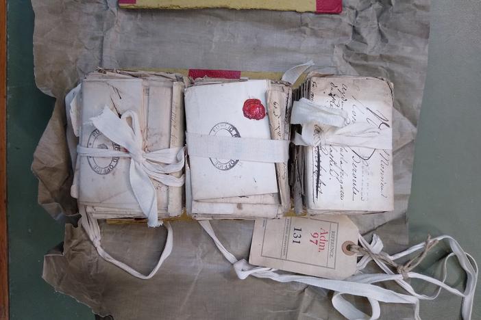 The letters before they were opened.