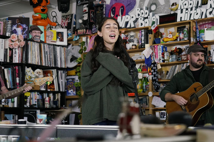 Samia performs a Tiny Desk concert Friday, Sept. 29, 2023, at NPR headquarters in Washington, D.C.