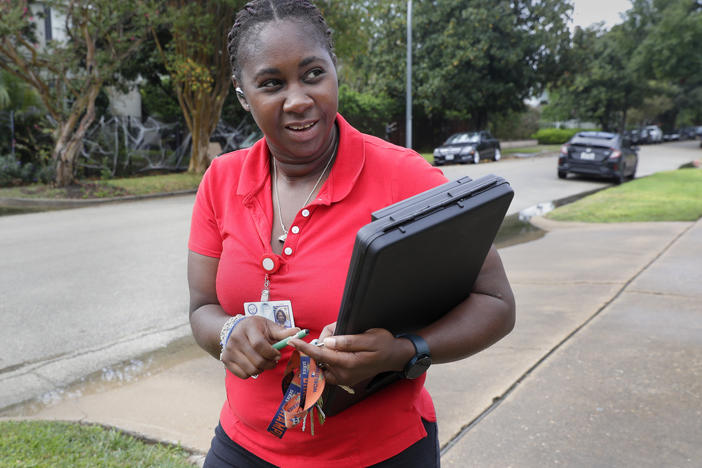 Disease intervention specialists, like Deneshun Graves with the Houston Health Department, work to reach pregnant women at high risk of syphilis to get them testing and treatment to protect their babies.