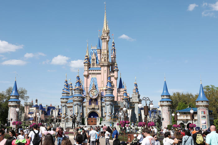 Cinderella's Castle at Walt Disney World Resort on March 3, 2022, in Lake Buena Vista, Fla.