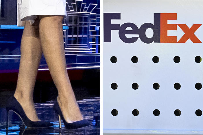 heels and a package