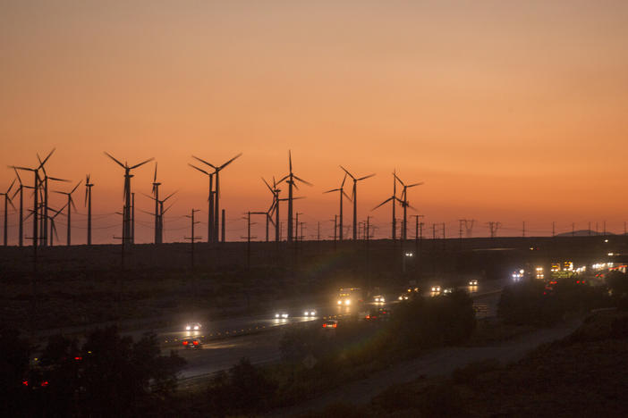 Windmills near Whitewater, Calif., in 2020. Reducing fossil fuel use and investing more in renewable energy sources such as wind will help the U.S. avoid billions of dollars of economic costs and help Americans live longer, healthier lives according to the Fifth National Climate Assessment.