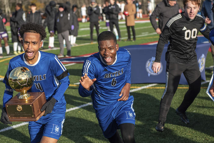 When the Lewiston High School Blue Devils boys' soccer team won a state championship, they brought joy to a community that was rocked by a mass shooting in late October.