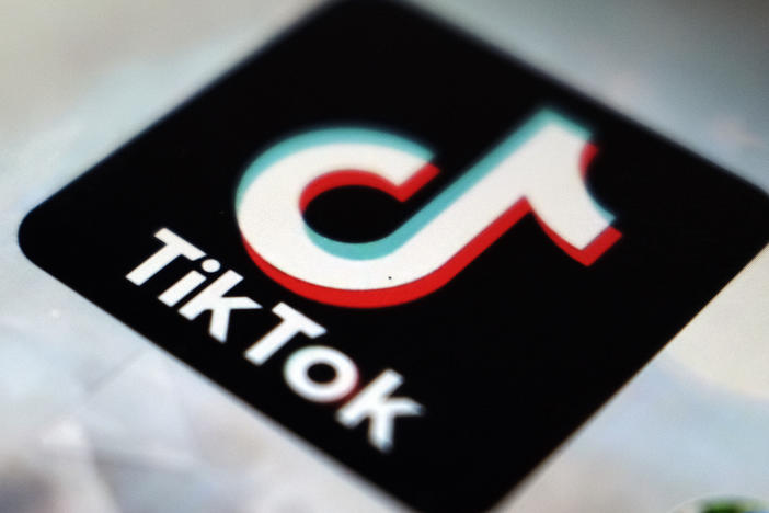A view of the TikTok app logo, in Tokyo, Japan, Sept. 28, 2020.