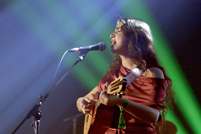Silvana Estrada performs onstage at 2022 Best New Artist Showcase during the 23rd annual Latin Grammy Awards in Las Vegas.