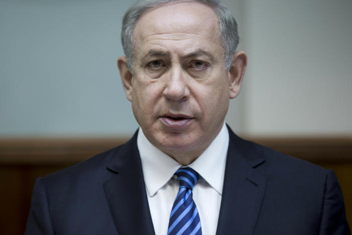 Prime Minister Benjamin Netanyahu defended Israel's actions and goals in Gaza in an interview with <em>Morning Edition</em>'s Steve Inskeep on Friday.