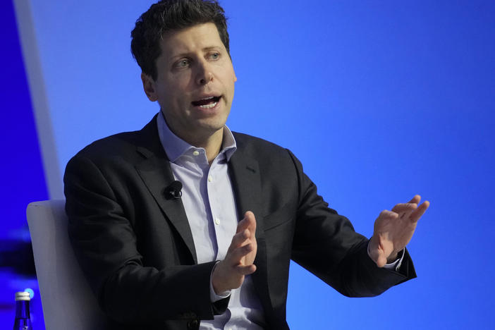 OpenAI CEO Sam Altman participates in a discussion during the Asia-Pacific Economic Cooperation CEO Summit on Thursday in San Francisco.