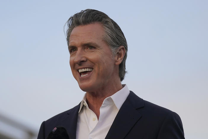 California Gov. Gavin Newsom speaks during a Clean California event in San Francisco, Thursday, Nov. 9, 2023.