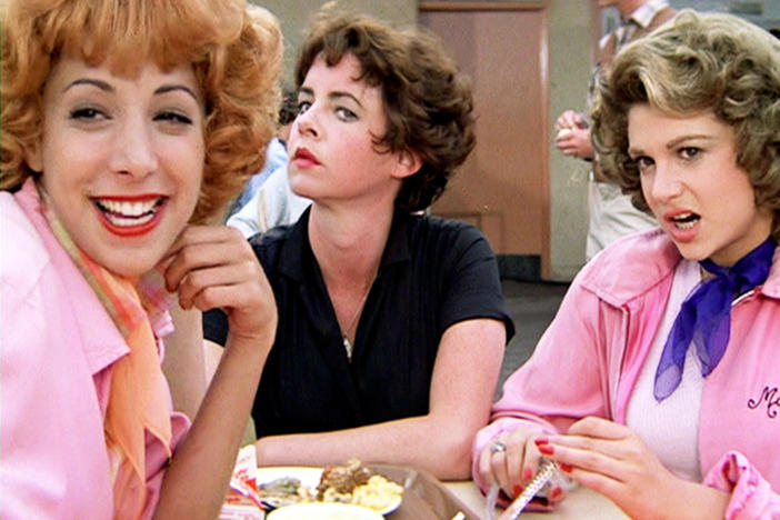 Rizz is the word of year for 2023, according to the publishers of the Oxford English Dictionary. The term deals with charisma and charm — and other rizzes are available, such as Stockard Channing, center, seen here as Betty "Rizz" Rizzo in the 1978 film <em>Grease</em>.