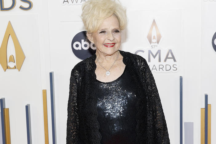Brenda Lee attends the CMA Awards at Nashville's Bridgestone Arena on Nov. 8. Her holiday hit "Rockin' Around the Christmas Tree" has reached No. 1 on the <em>Billboard</em> Hot 100, 65 years after its debut.