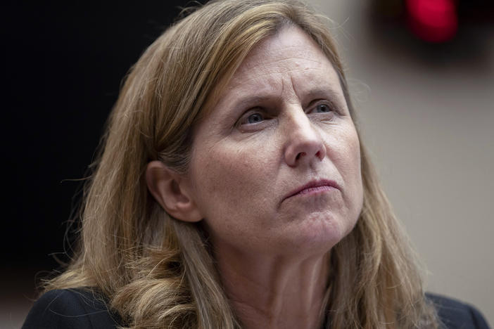 University of Pennsylvania President Liz Magill listens during a hearing of the House Committee on Education on Capitol Hill on Dec. 5.
