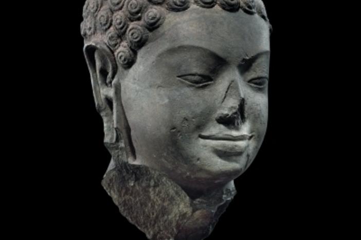 Head of Buddha from the seventh century