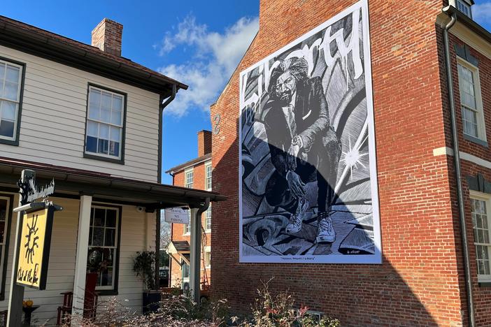 This Frederick Douglass mural in Easton, Md., is a modern-day makeover that has some in the abolitionist's hometown divided.